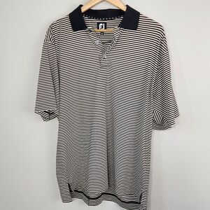 FootJoy Black & Beige Golf Polo Shirt Size M